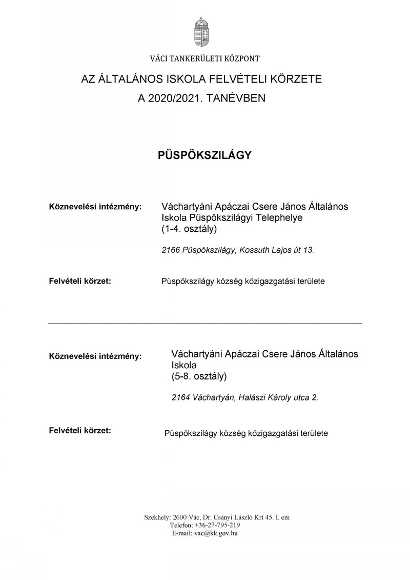 puspokszilagy iskola hirek tajekoztato felveteli korzet 20200407